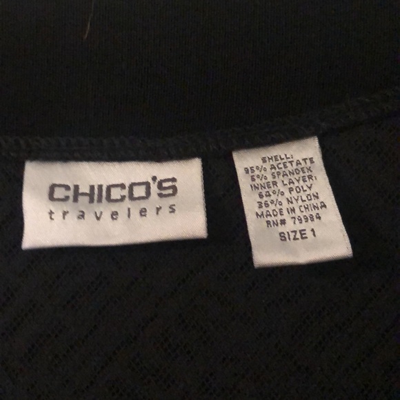 Chico’s size 1 (sz8) quilted jacket open with long sleeves. - Picture 2 of 5